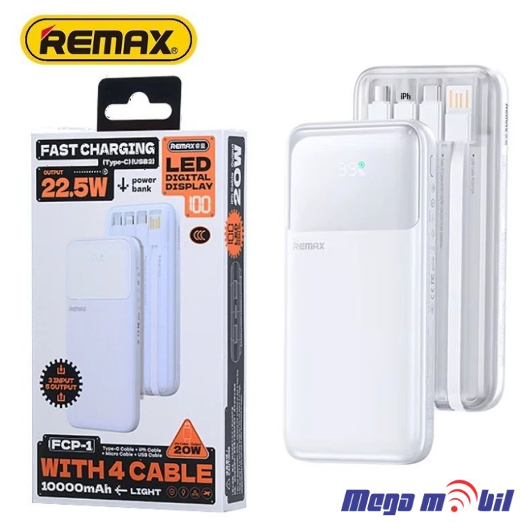Baterija eksterna 10000mAh REMAX FCP-1 FAST 22.5W+PD 20W white