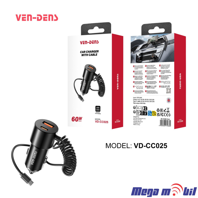 Polnac 12V/24V VD-CC025 60W QC+PD black