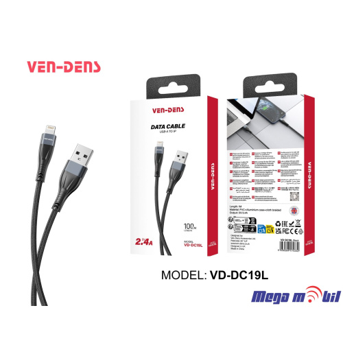 Data Kabel iPhone PD FAST VD-DC19CL 27W 1m black