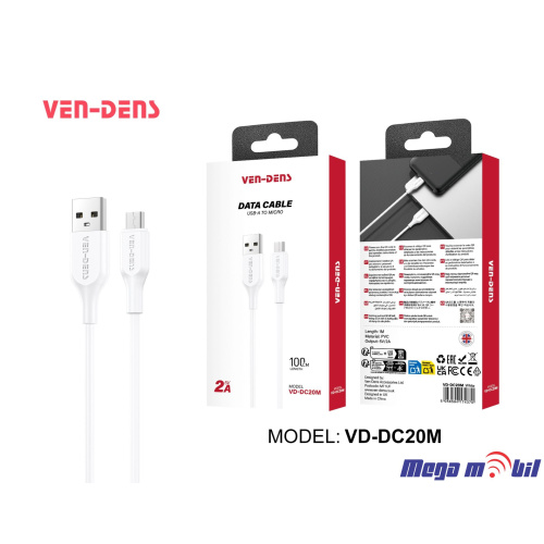 Data Kabel Micro VD-DC20M 1m FAST white
