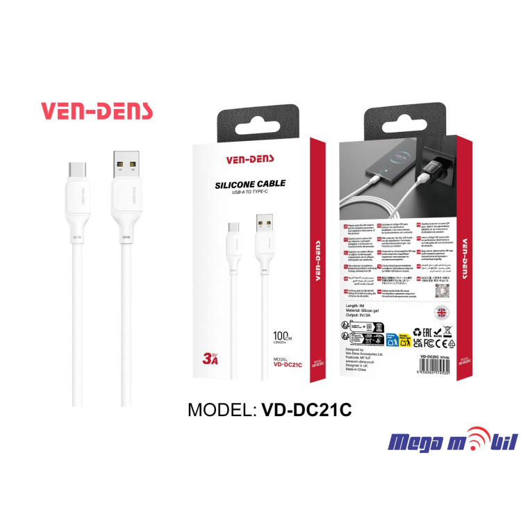 Data Kabel Type C VD-DC21C 1m FAST white
