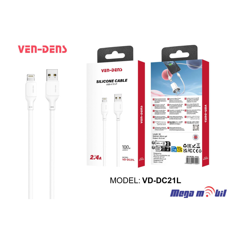 Data Kabel iPhone VD-DC21L 1m FAST white