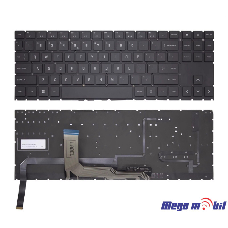 Tastatura za laptop HP Omen 15-EK 15-EN series black no numeric