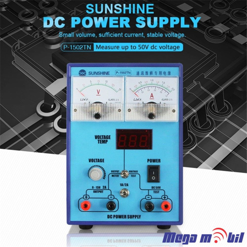 Napojuvanje P-1502TN 15V 2A digital plus analog