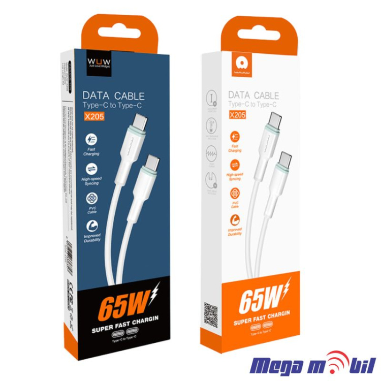 Data Kabel iPhone 15 PD WUW-X205 65W 1m FAST white