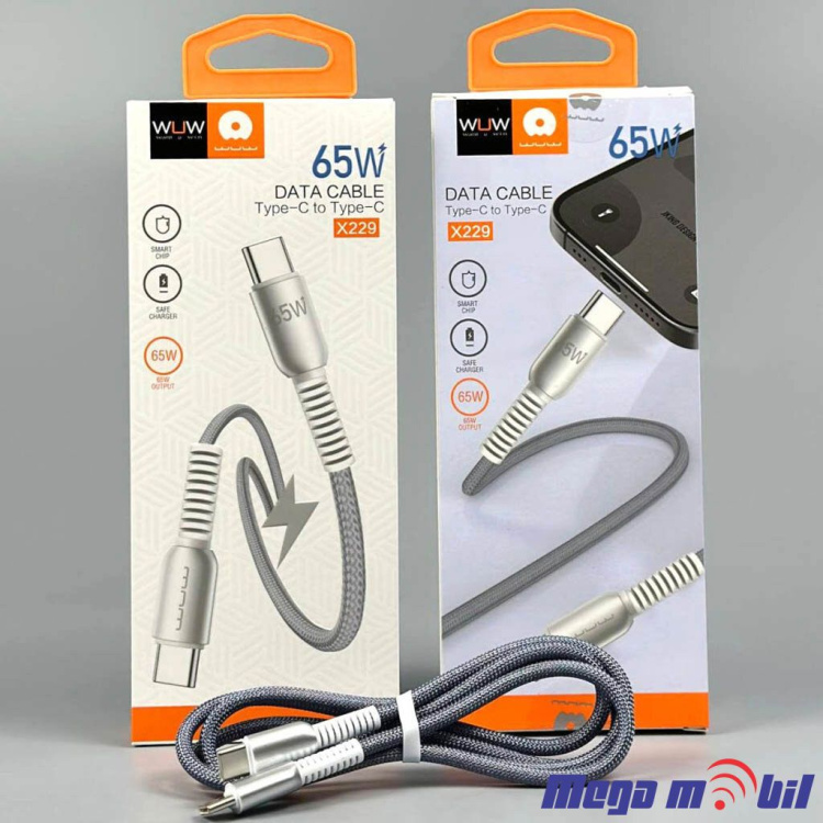 Data Kabel Type C PD WUW-X229 65W 1m FAST grey