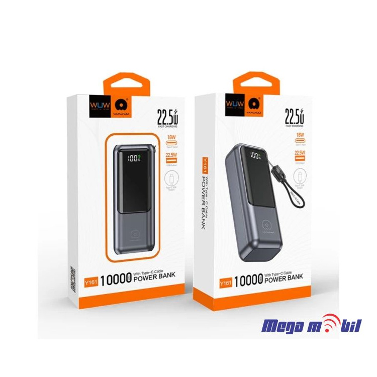 Baterija eksterna 10000mAh WUW-Y161 FAST+PD grey