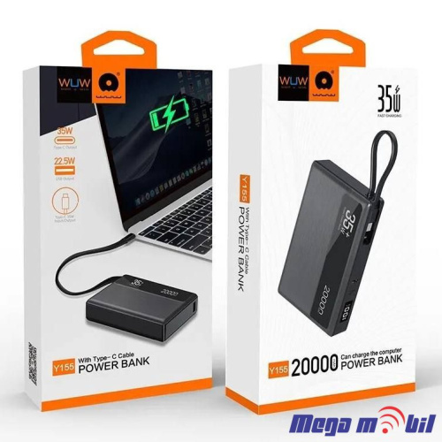 Baterija eksterna 20000mAh WUW-Y155 FAST+PD 35W black