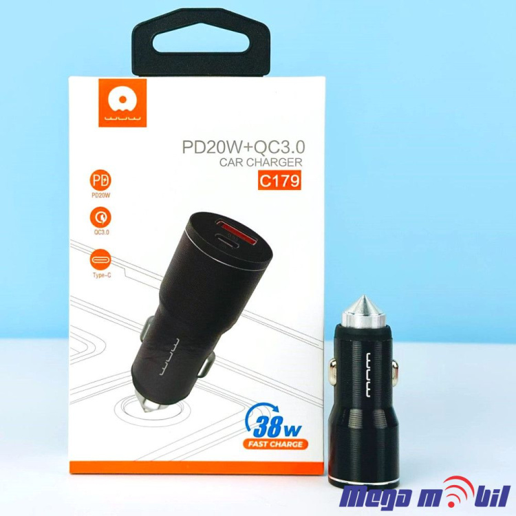 Polnac 12V/24V WUW-C179 PD 20W+QC 18W black