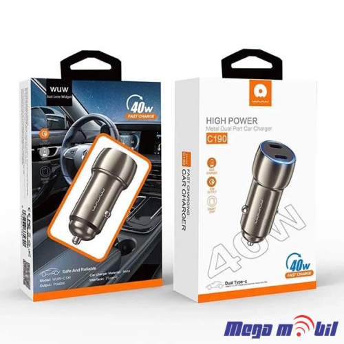 Polnac 12V/24V WUW-C190 PD 20W+PD 20W grey