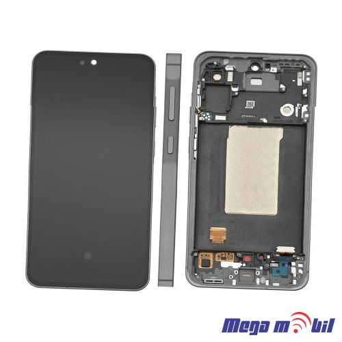 Ekran Samsung A566B/ A56 SO RAMKA graphite full org 