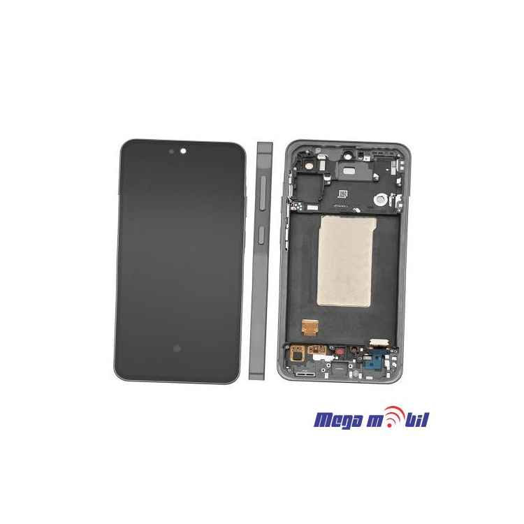 Ekran Samsung A566B/ A56 SO RAMKA graphite full org 