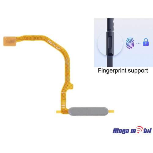 Fletkabel Samsung A17 5G/ A176B Power on/off silver