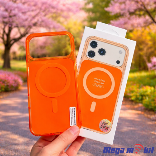 Futrola iPhone 17 Pro Crystal magnetic orange