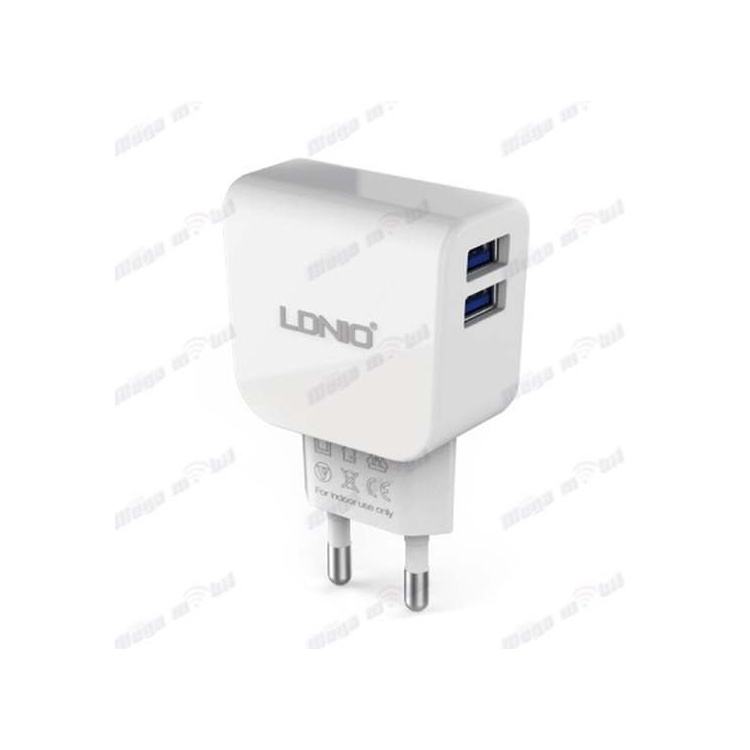 Polnac 220V iPhone LDNIO DL-AC56 2xUSB 5V 2.1A white