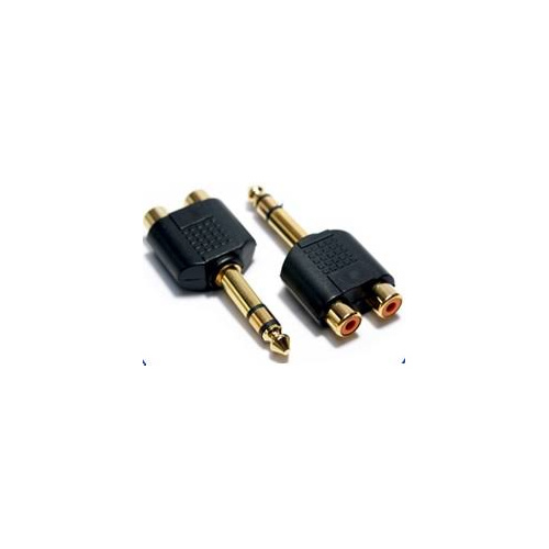 Konektor 6.25mm to 2 RCA Female