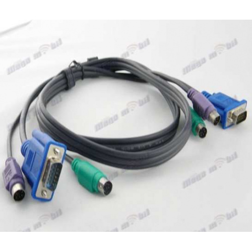 Kabel KVM switch 1.5m (VGA + 2x PS/2).