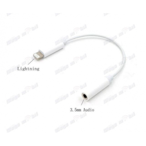 Kabel iPhone Lightning AUX 3.5mm female za slusalki 