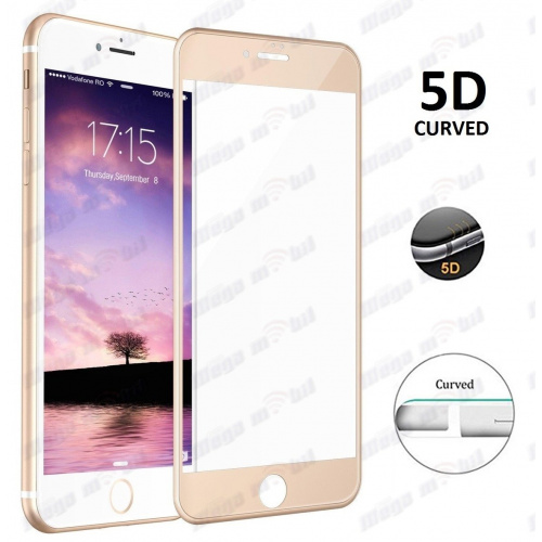 Tempered glass za iPhone 6 plus 5D gold.